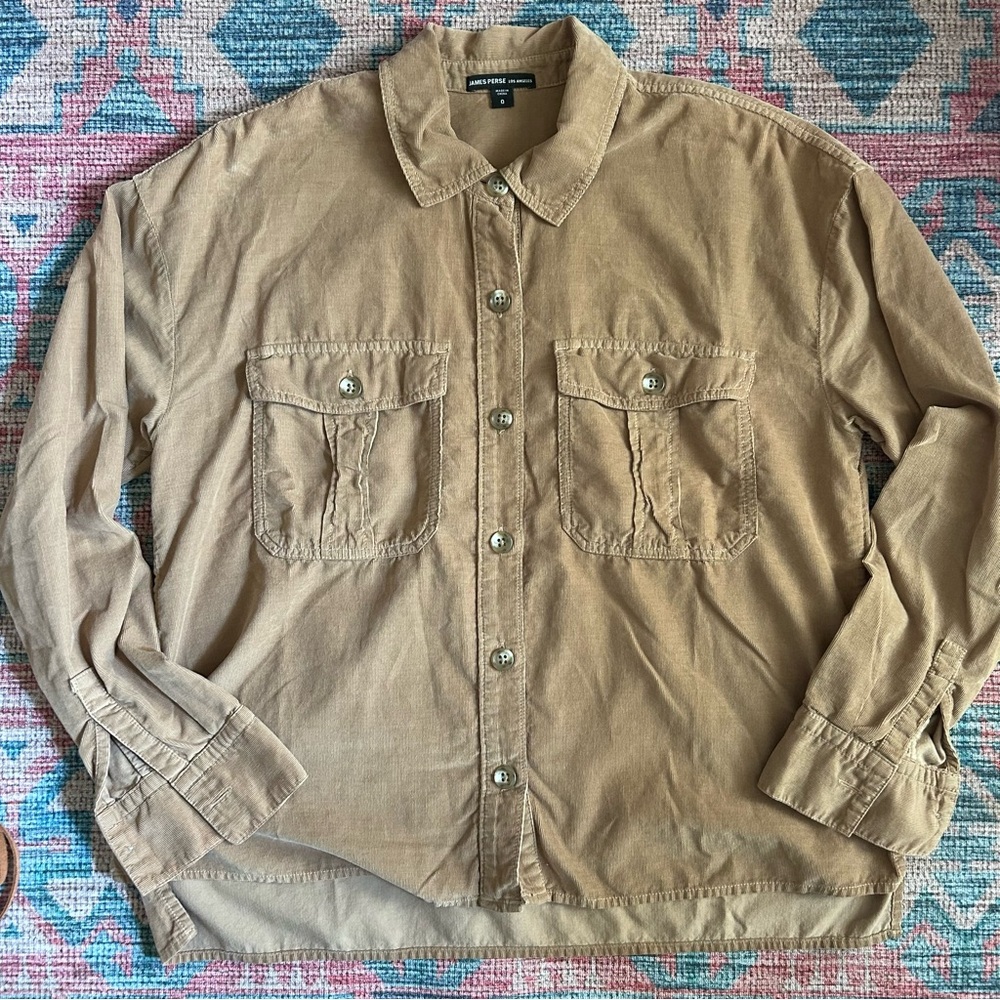 James Perse Cotton Button Down Top